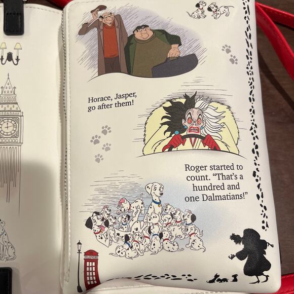 Loungefly Disney Classic Books 101 Dalmatians Convertible Crossbody Bag - Picture 6 of 12
